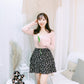 B160 WHITE DAY FLORAL SKIRT