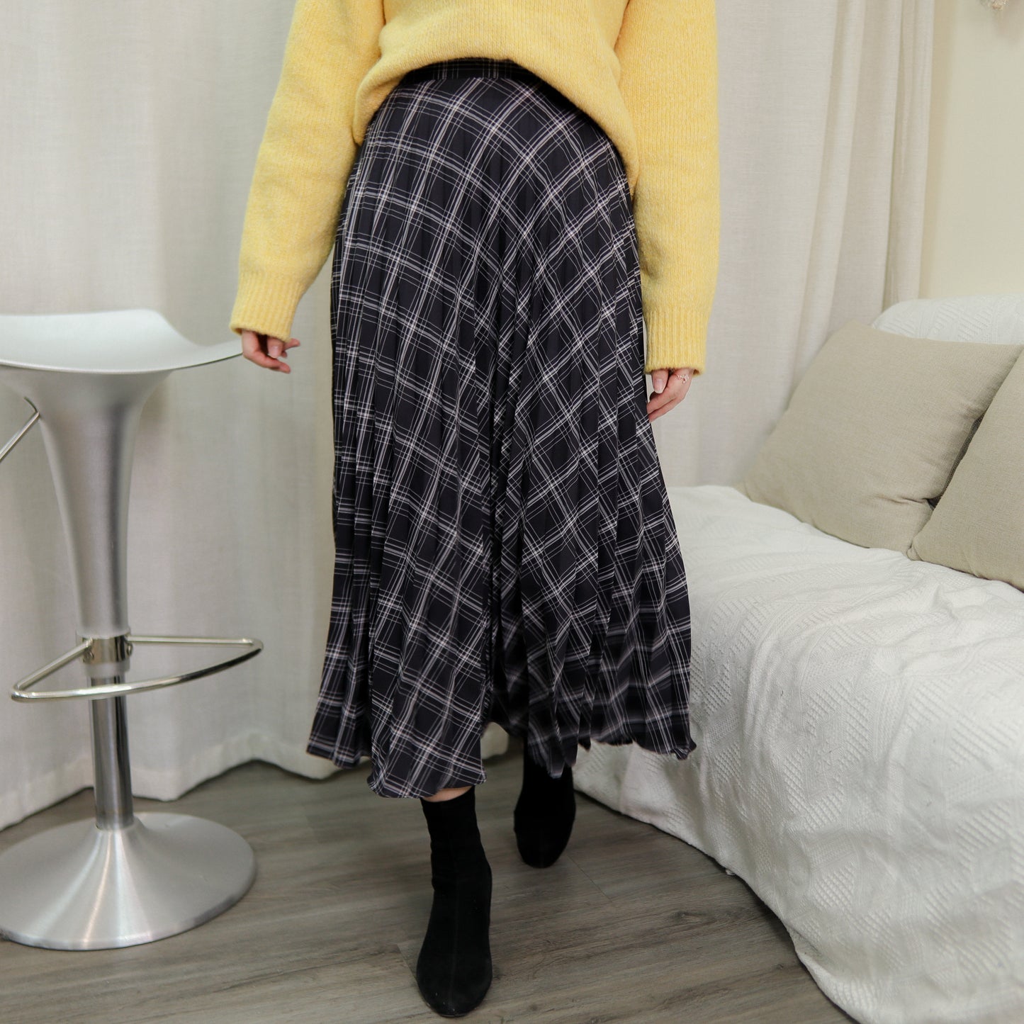 B150 CAMPUS CHECKED SKIRT