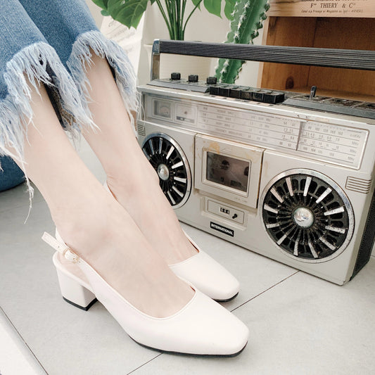 #SE003 LITTLE SQUARE HEEL SHOES