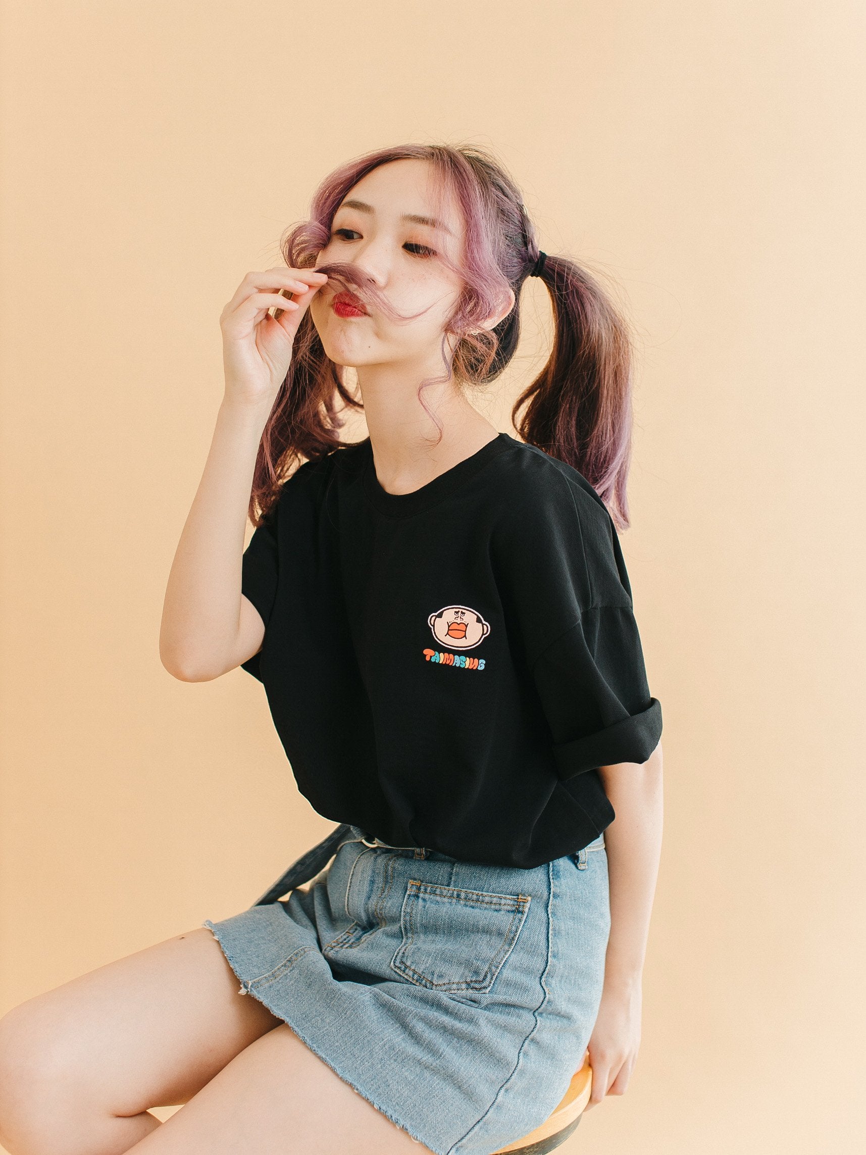 【CROSSOVER】大麻成厚厚唇OVERSIZED TEE - Letta A