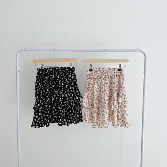 B160 WHITE DAY FLORAL SKIRT