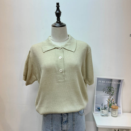 T743 MACARON KNIT TOP
