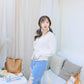 T371 MILKY LIGHT KNIT TOP - Letta A
